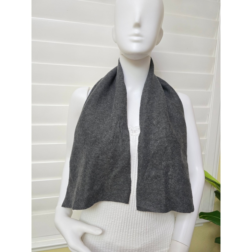 Gray Short Fleece Cozy Unisex Scarf OSFM